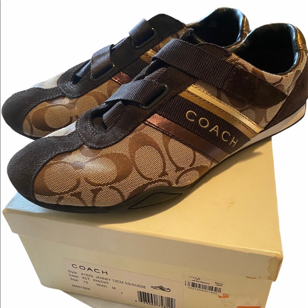 COACH JENNEY SUEDE SNEAKERS SIZE 10